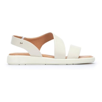 Women's Pikolinos CALELLA Flat Sandals White | NZ U8371Q5